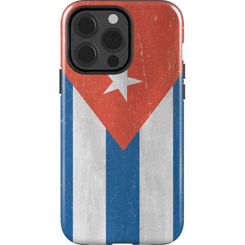 Cuban Flag Distressed iPhone 15 Pro Impact Case